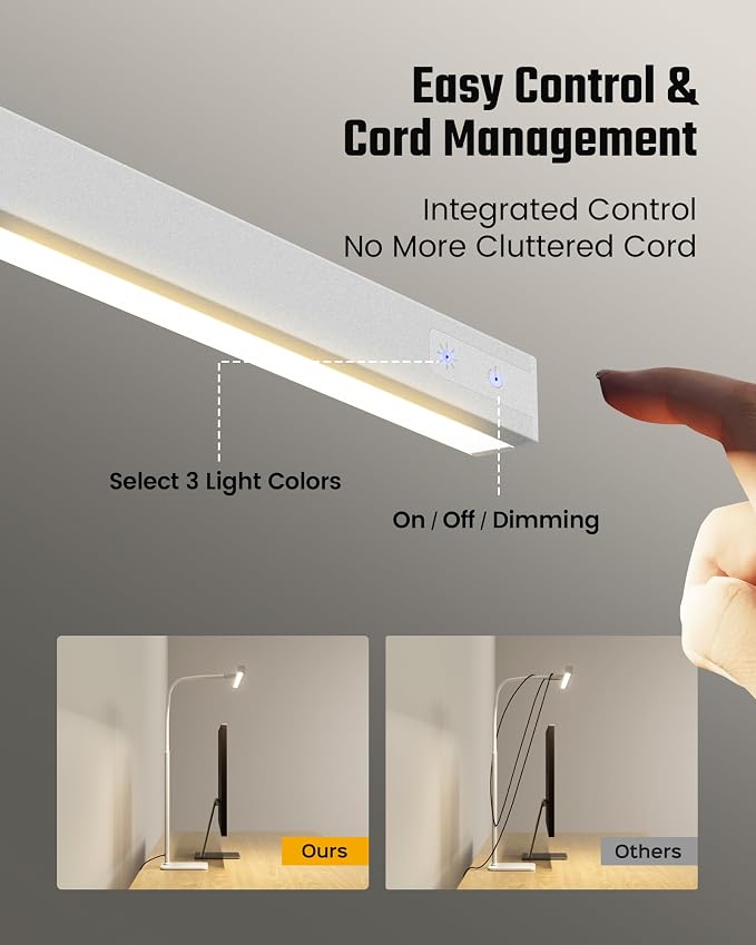 SUPERDANNY LED Desk Lamp for Home Office, Eye-Caring Desk Light - Image 4