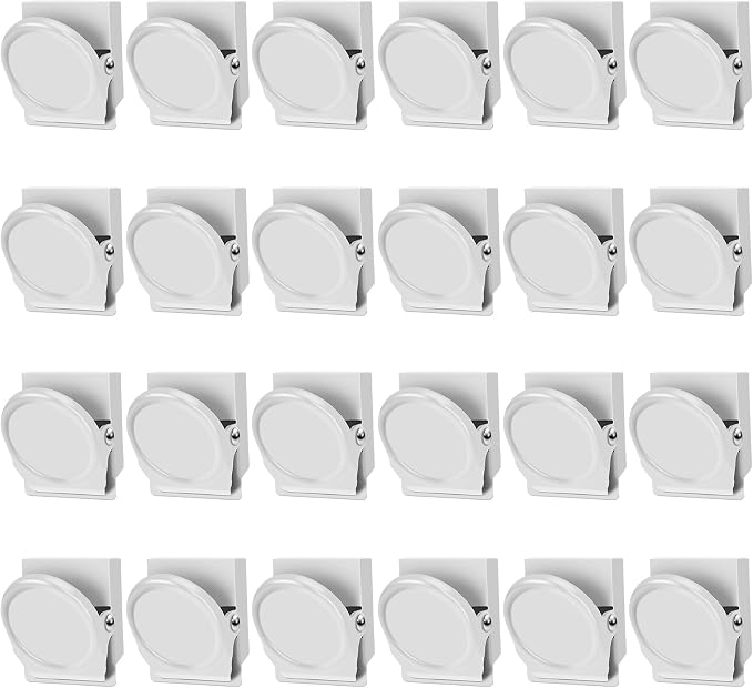 VNDUEEY White Magnetic Clips, Refrigerator Magnets Metal Clips by VNDUEEY