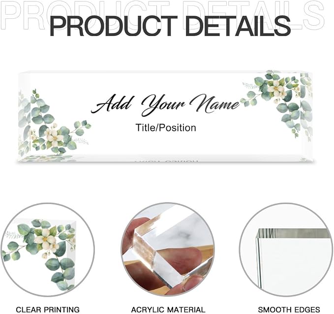 Customized Desk Name Plate Block Custom Clear Acrylic Blocks - Image 4