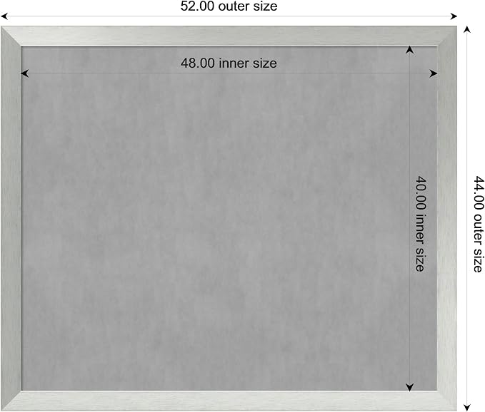 Amanti Art Silver Framed Magnetic Board 44x52 Oversize Vision Board - Image 4