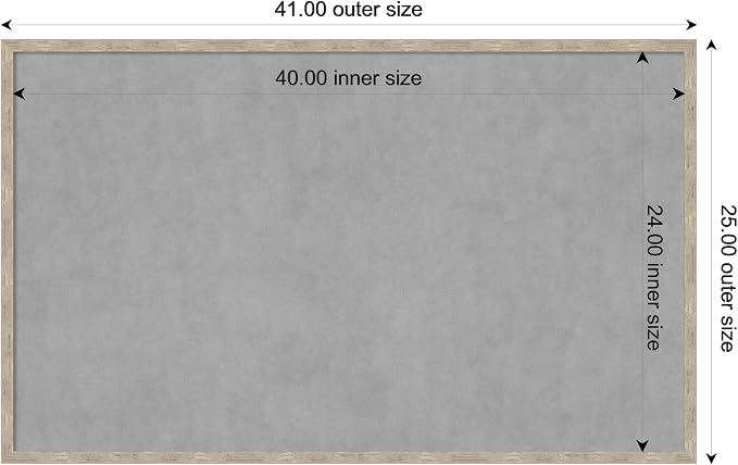 Amanti Art Silver Framed Magnetic Board 25x41 Large Vision Board - Image 3