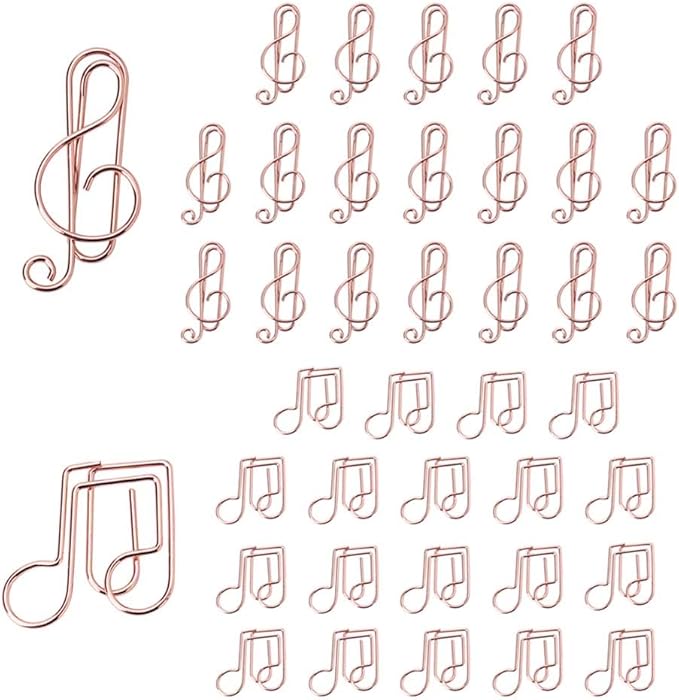 OWLFAVO Clef and Note Shape 40pcs Paper Clips by OWLFAVO