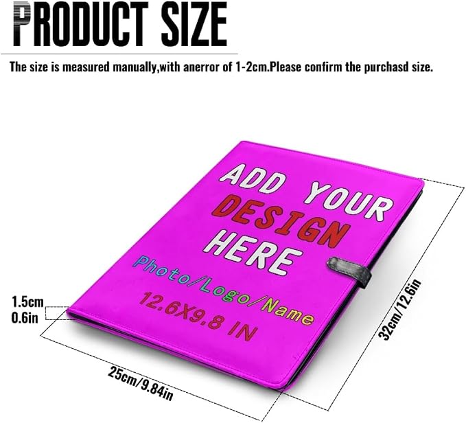 Personalized Padfolio Clipboard Folder Add Your Own Logo Text Text, Custom - Image 4