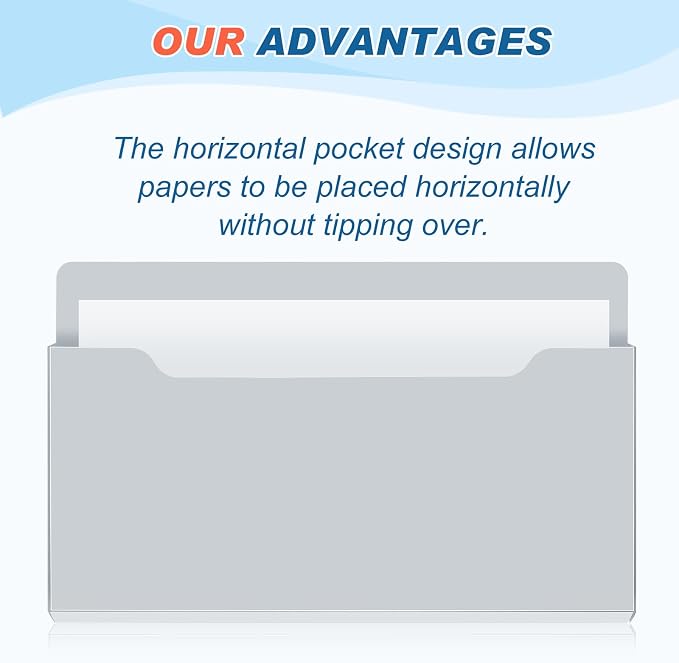 Feifeiya Magnetic Pocket File Holder Large File Folder Organizer Paper Mail - Image 3