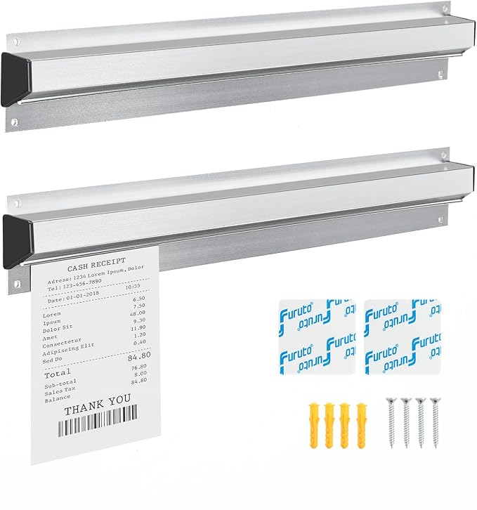 Restaurant Ticket Holder, 16/18/24/28/30" Check Rack Order Receipt Rail Display by Unknown