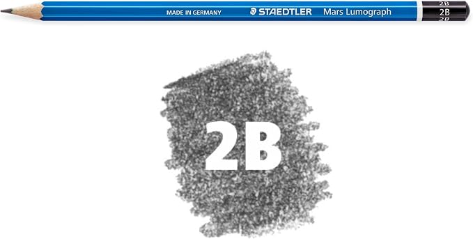 STAEDTLER Mars Lumograph 2B Graphite Art Drawing Pencil, 6 Pencils - Image 2