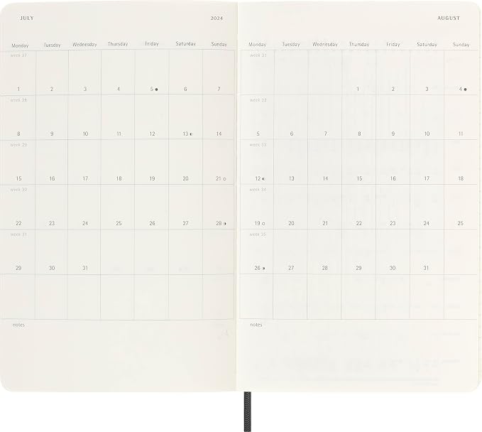 Moleskine Classic 12 Month 2024 Weekly Planner, Soft Cover - Image 5