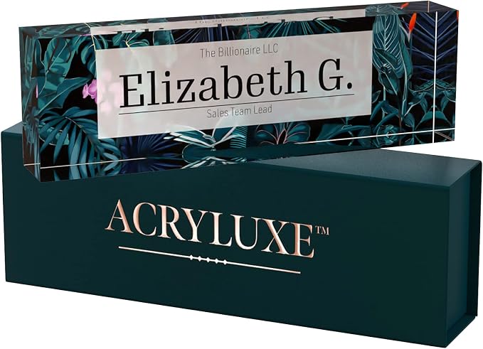 Desk Name Plate Personalized, Custom Name Plates 2½/x8 Inches, Thick by MySignCenter
