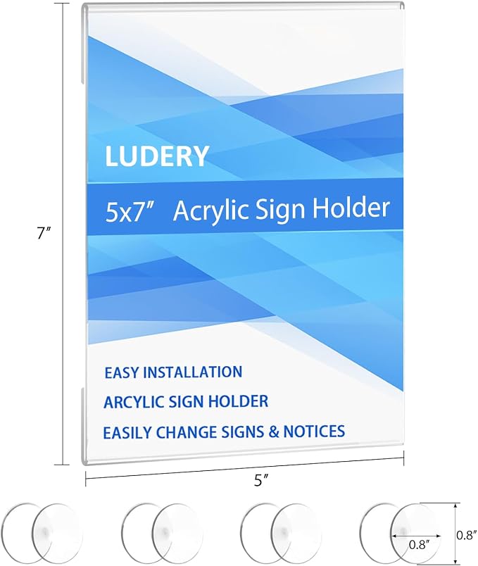 Acrylic Window Sign Holder 5x7 - Image 2