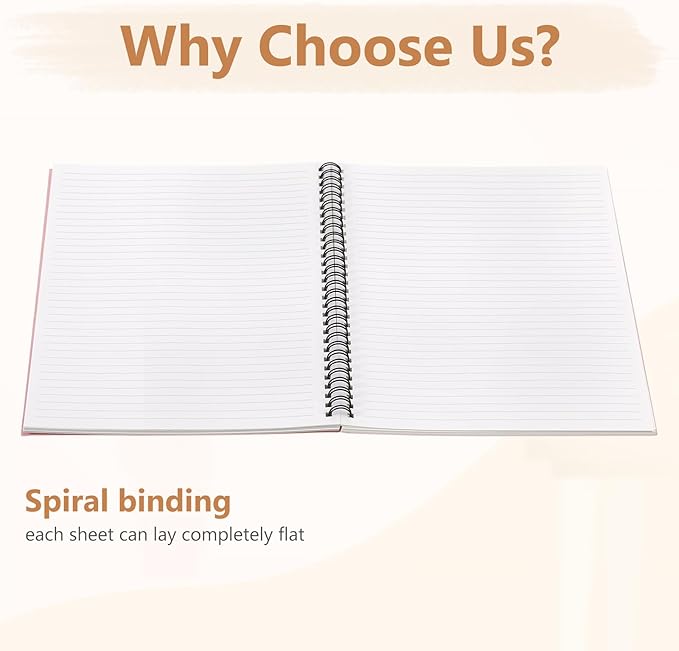 Fuutreo 12 Pcs Spiral Notebook for Work A5 8.3 x 5.7 Inch College Ruled Spiral Journal Notebook Kraft Cover Ruled Paper, 12 Color, 60 Sheets, 120 Pages for Office School(Vintage Color)-DeskLoop Office