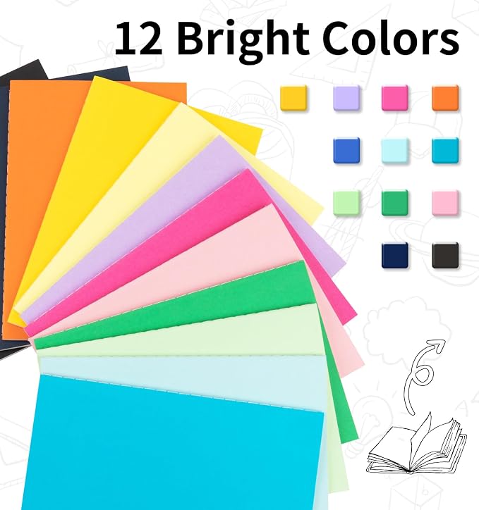 60 Pack Colorful Lined Notebooks - Image 5