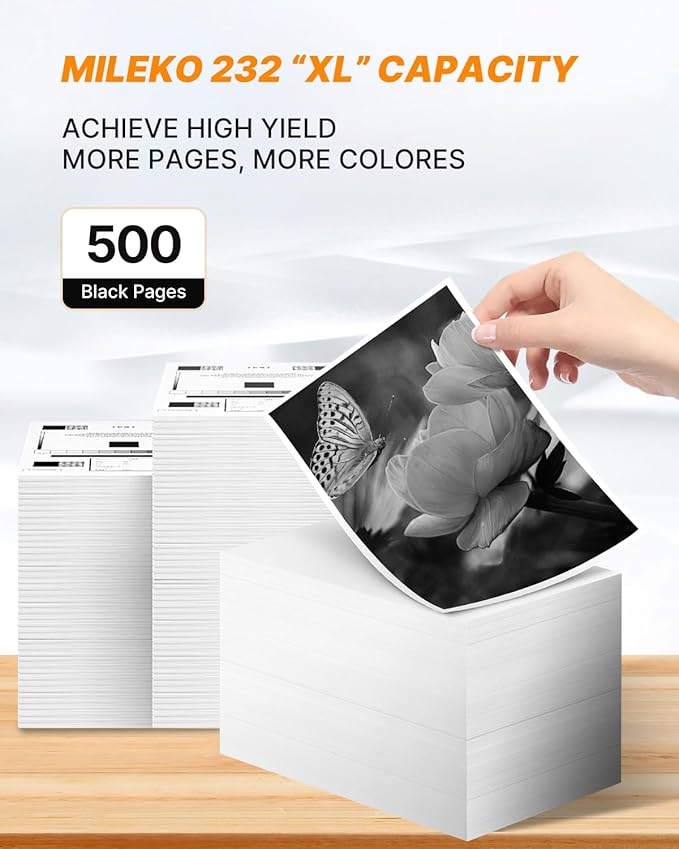 232XL Black Ink Cartridges Remanufactured Replacement for Epson 232 Black Ink Cartridge for Epson 232 Ink Cartridge 232XL 232 XL for Epson XP-4200 XP-4205 Workforce WF-2930 WF-2950 Printer (2 Black)-DeskLoop Office