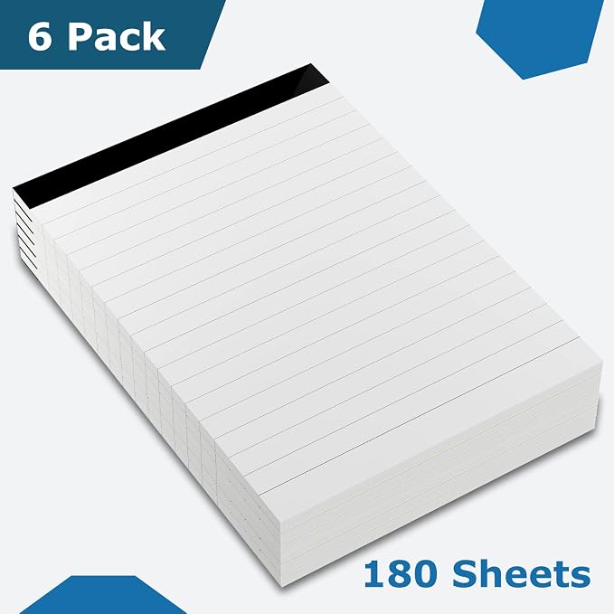 6 Pcs Perforated Note Pads College Ruled - Image 4