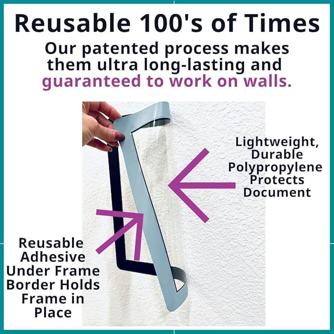 8.5 x 11 Adhesive Wall Frames - Image 3