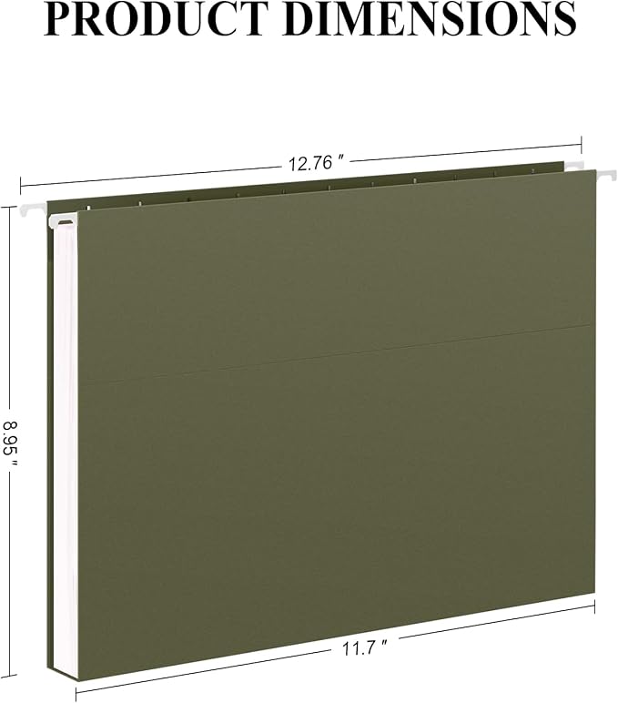 ViVin Hanging File Folders, 1/5-Cut Adjustable Tabs - Image 2