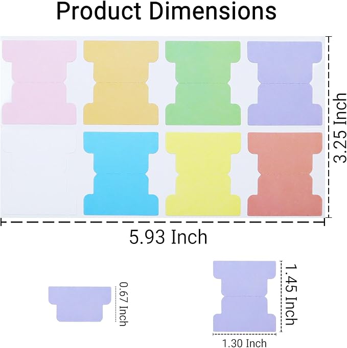 80 Pieces Sticky Blank Monthly Index Tabs Double-Sided Page Markers, - Image 2