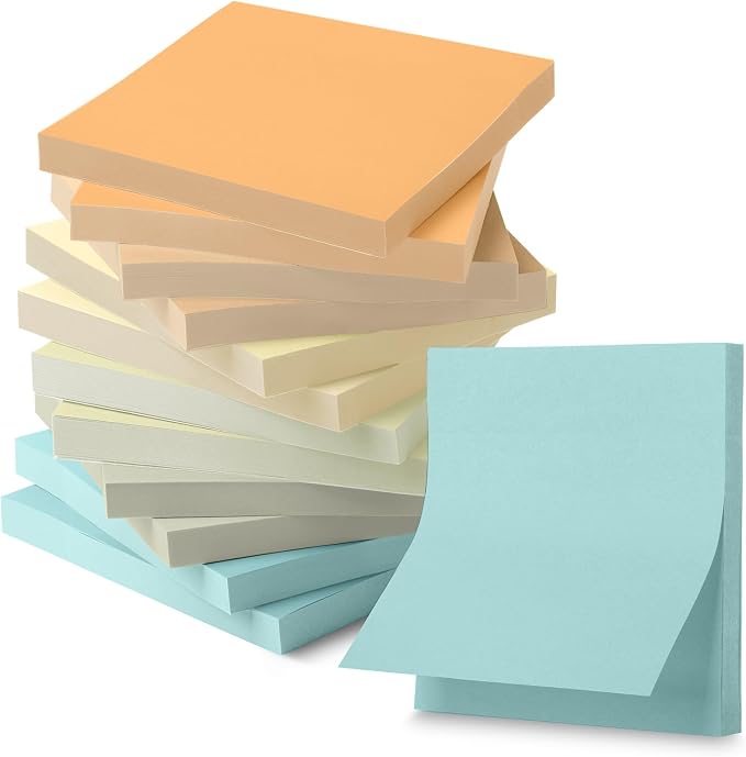 Mr. Pen- Sticky Notes, 12 Pads, 600 Sheets, Colorful | Sticky Notes Bulk by MrPen