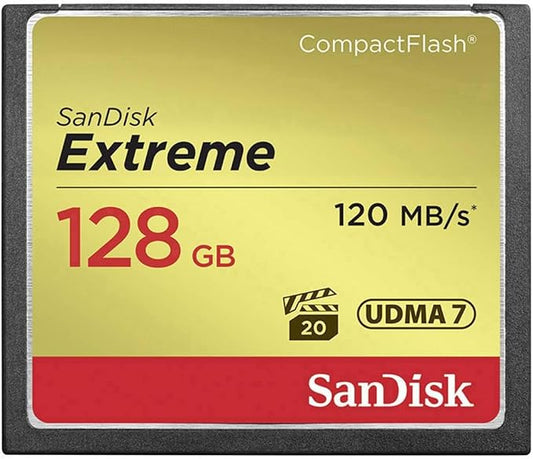 SANDISK 128GB Extreme CompactFlash Memory Card UDMA 7 Speed Up To 120MB/s by Unknown