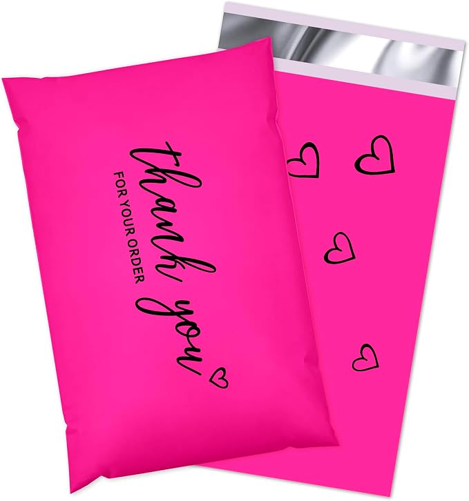 JinRuiKJ Thank You Poly Mailer 6x9 Inch 100 PCS, Shipping Bags by JinRuiKJ