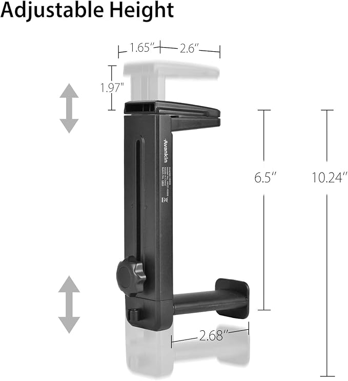 NEETTO HS906 Headphone Stand & Hanger 2 in 1, Above & Under Desk Gaming Headset - Image 4