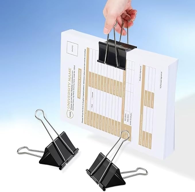 Jumbo Binder Clips, 3 Inch, Standard 75mm, Drawing Board Clips, Fold Clamp - Image 3
