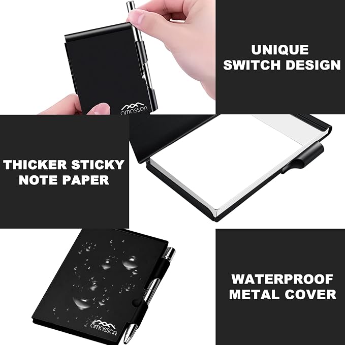 Metal Small Notebook, Mini Notepad, Small Pocket Notepad Aluminum Note Case - Image 6