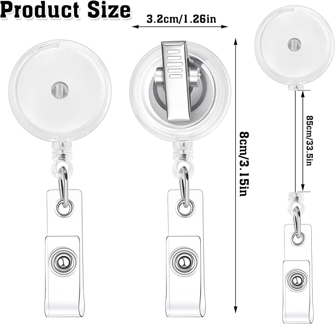 30 Pack Retractable Badge Reels - Image 2