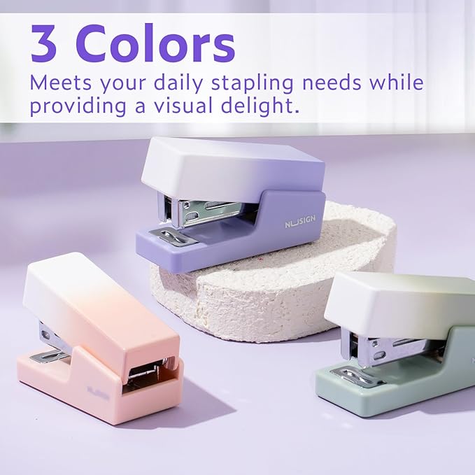 NUSIGN Mini Stapler with 830 Staples, Small Cute Desk Staplers, 25 Sheet - Image 6