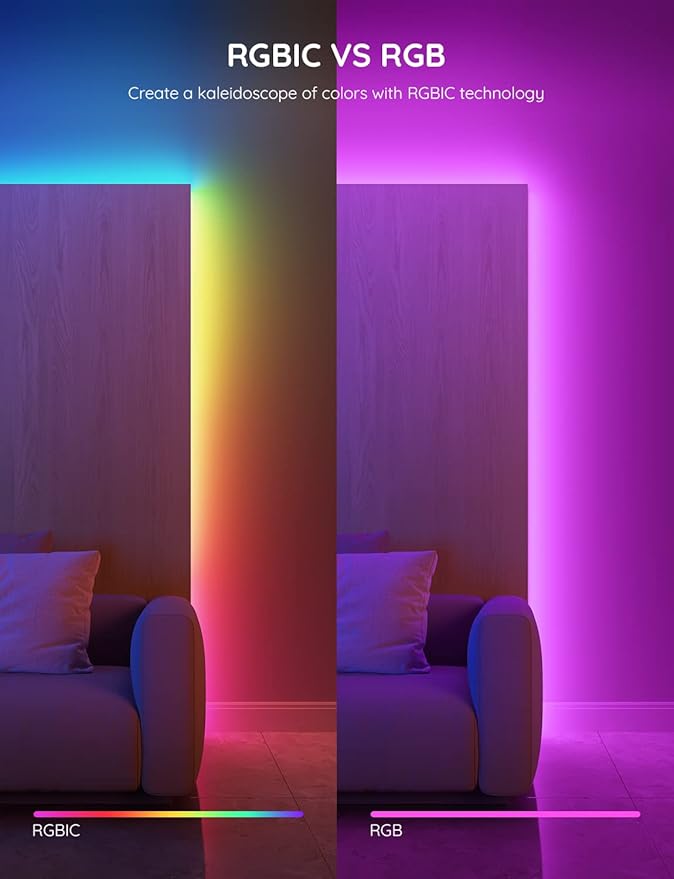 Govee 131.2ft RGBIC LED Strip Lights, Smart LED Lights - Image 3