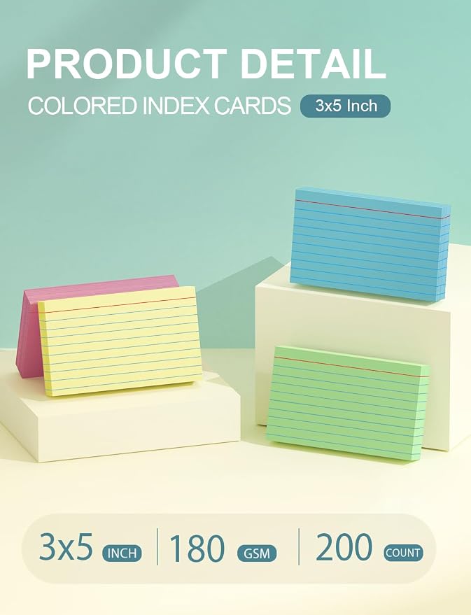 Colored Index Cards 3x5 Inch - Image 2