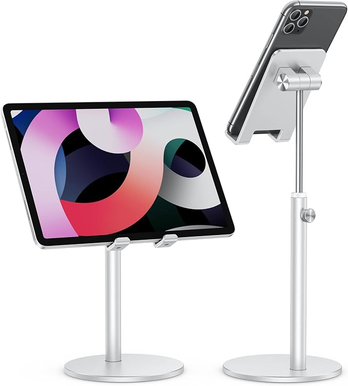OMOTON CA04 Cell Phone Stand for Desk, Height & Angle Adjustable Aluminum by OMOTON