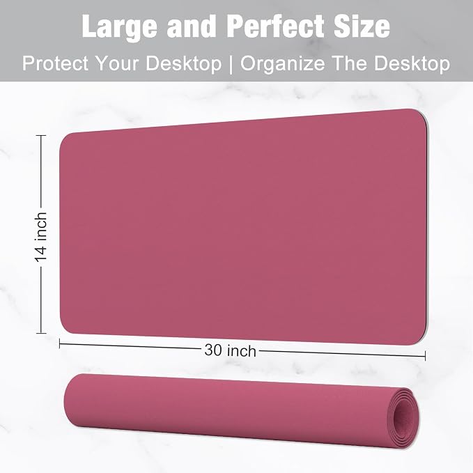Hsurbtra Desk Pad, XL Extended Mouse Pad, Waterproof Desktop Blotter Protector - Image 3