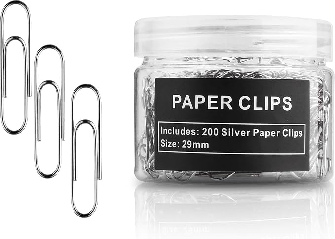 Paper Clips, 200 Pack, Paperclips, Paper Clip, Suitable by Unknown