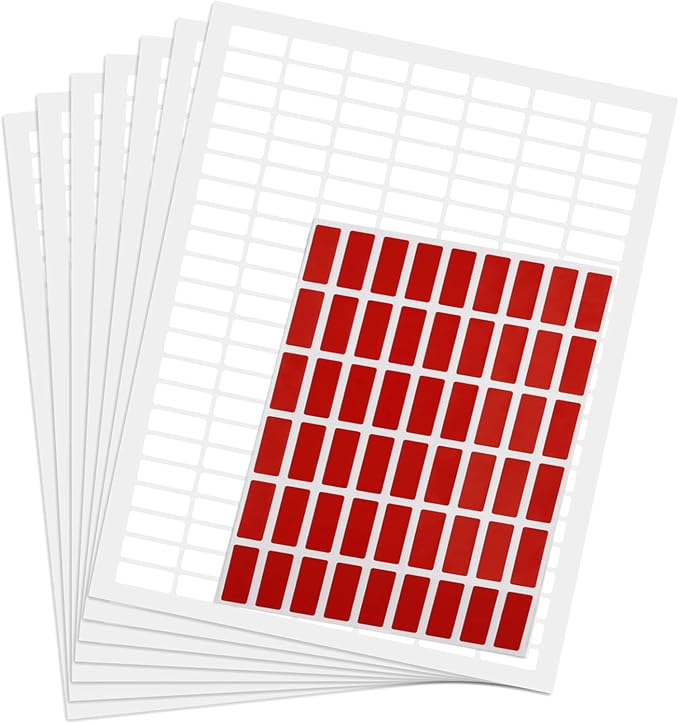Rectangle Labels Clear Matte Finish 1" x 0.375" -824 Pack Includes Bonus Red - Image 7