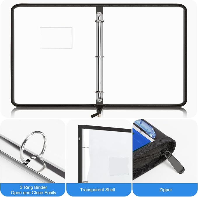 Uquelic Document Organizer, Soft PVC Binder - Image 3