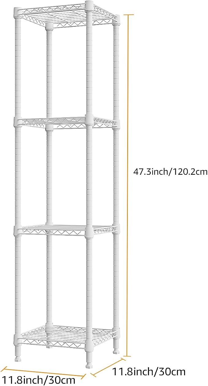 M MZG 480 lbs Storage Shelves 4 Tier Shelving Units - Image 3