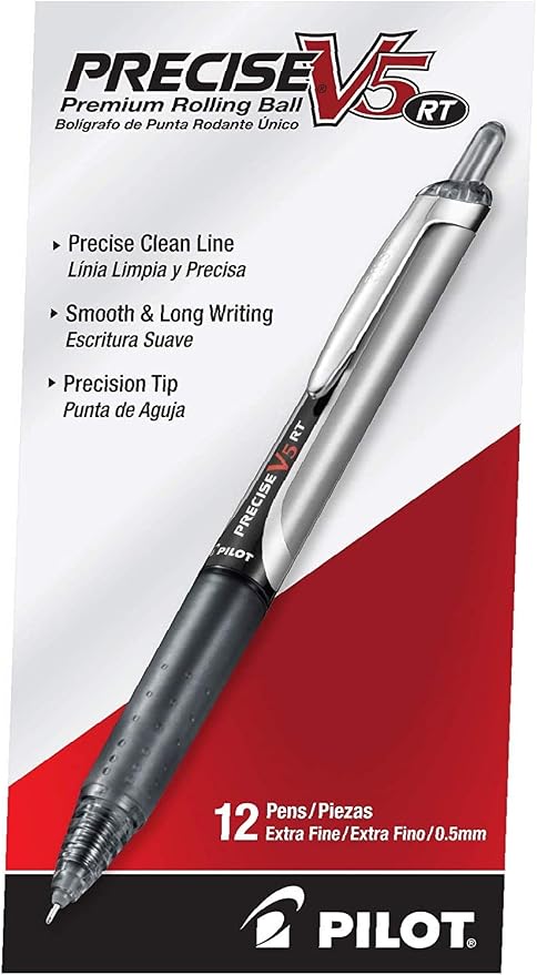 Pilot Precise V5 RT Refillable & Retractable Rollerball Pens, Extra Fine Point by PilotCorporationofAmerica