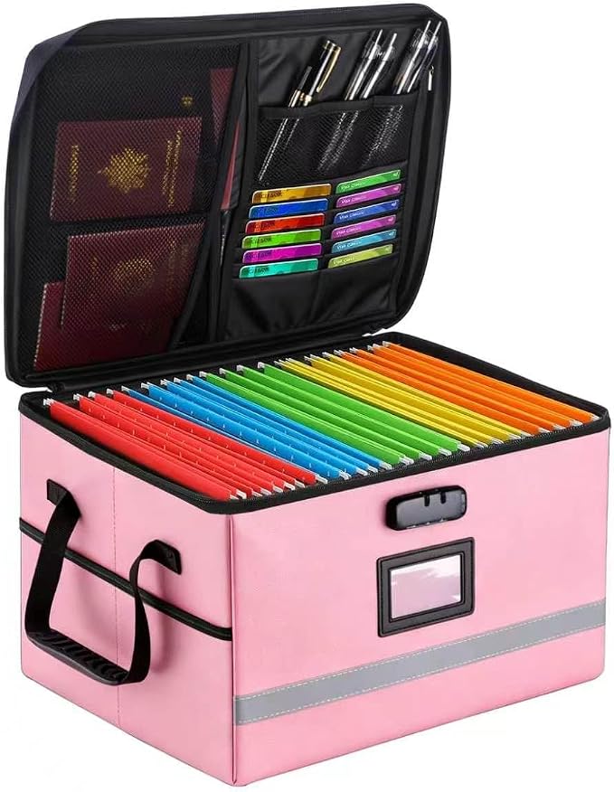 EXLIFBAG File Organizer, Fireproof File Box by EXLIFBAG