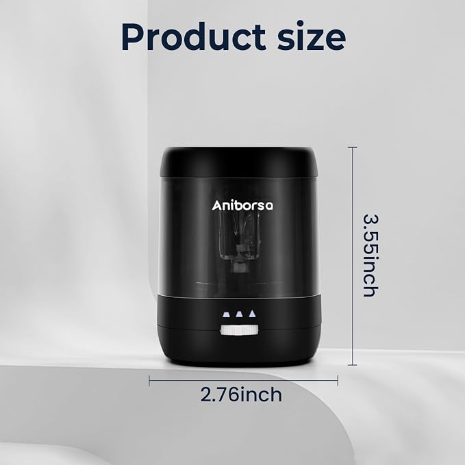 Electric Pencil Sharpener, USB & Battery Operated, Adjustable Nibs, Automatic - Image 2