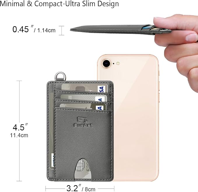 FurArt Slim Minimalist Wallet RFID Credit Card Holder - Image 7