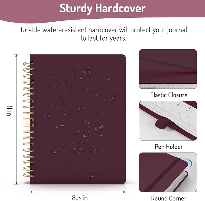 Forvencer A4 Lined Spiral Journal Notebook - Image 2
