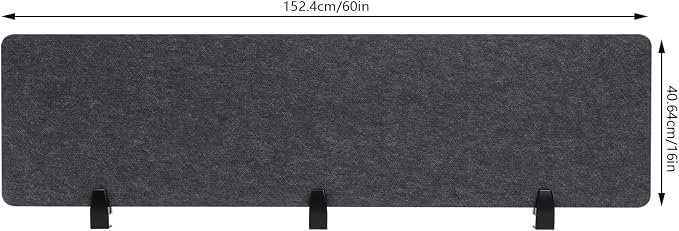 Clamp-On Acoustic Desk Divider, Desktop Privacy Panel, Sound Absorbing - Image 2