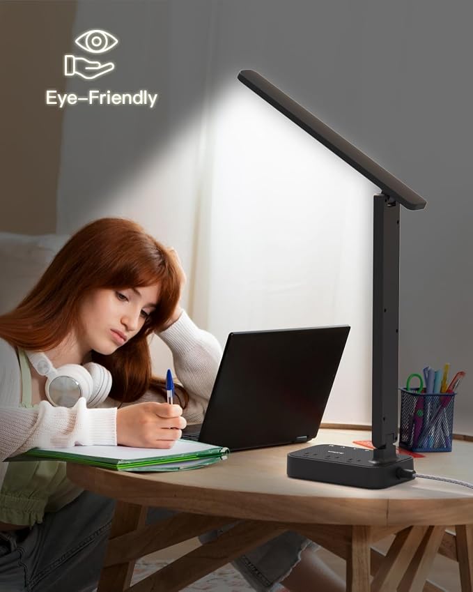 Addtam LED Desk Lamp, Power Strip - Image 6