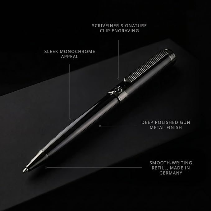 Scriveiner Gun-Metal Lacquer Ballpoint Pen - Image 5
