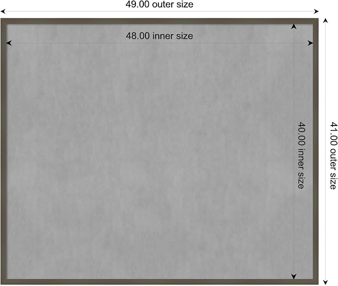 Amanti Art Grey Framed Magnetic Board 41x49 Oversize Vision Board - Image 4