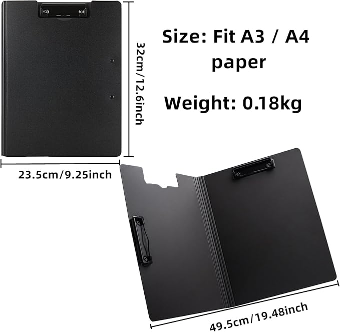 Clipboard Folder, 6 Pack A4 Foldable Clipboards File Folder Flip Writing Pad - Image 4