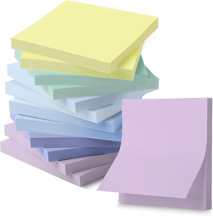 Mr. Pen- Sticky Notes, 12 Pads, 600 Sheets, Summer Colors | Sticky Notes Bulk by MrPen
