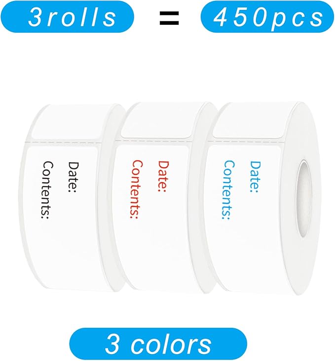 Removable Freezer Labels, 3 Clors 1 x 3 Inch Food Storage Stickers, - Image 2