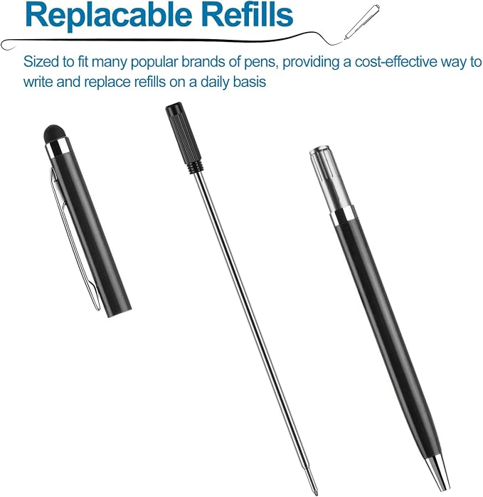 AZUREAL Pen Refills 20P, Replaceable Ballpoint Pen Refills, 1mm Medium Tip - Image 3