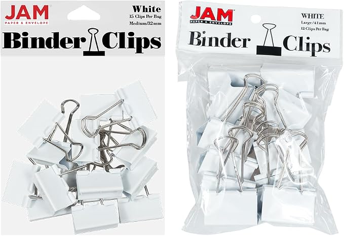 JAM PAPER Colorful Binder Clips Assortment by JAMPaper